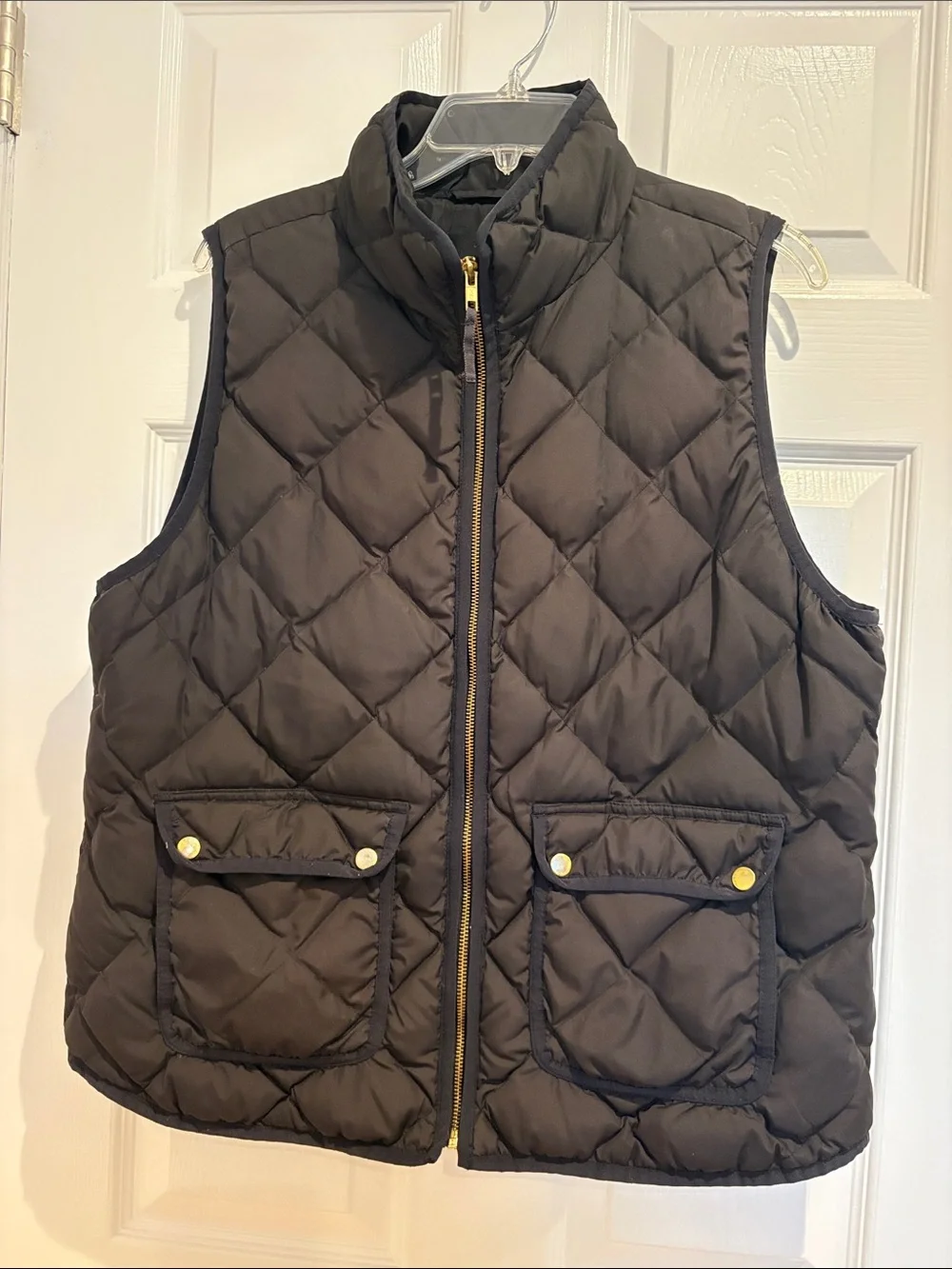 J. Crew Quilted Puffer Vest in Black